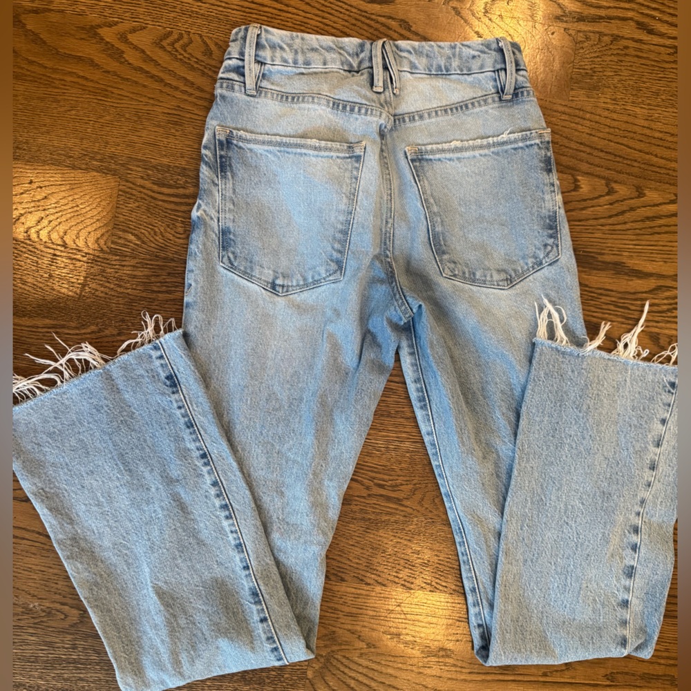 Good American Light Blue Flare Jeans - Picture 2 of 3